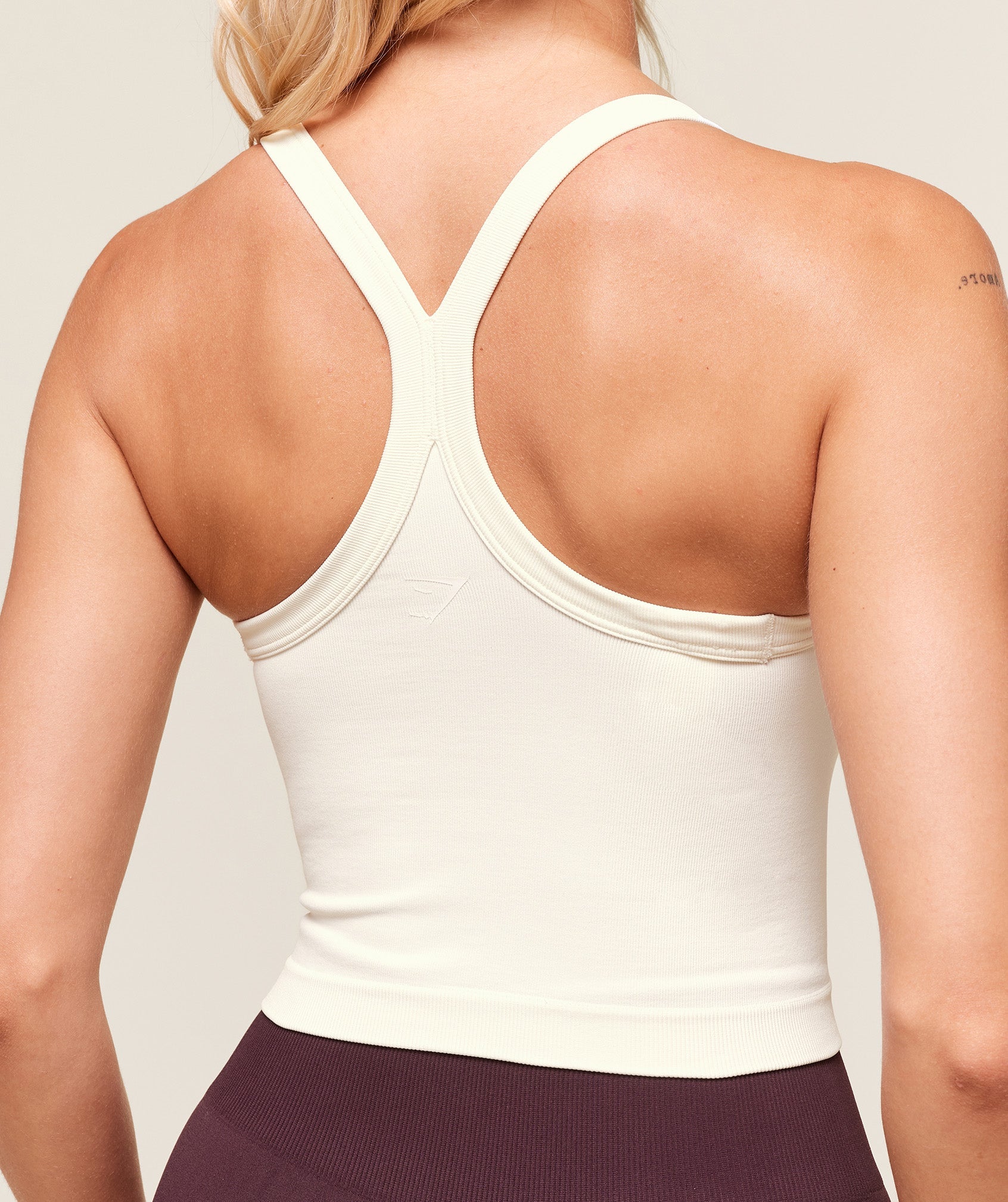 Gymshark Everyday Seamless Ribbed Midi Top - Soft White