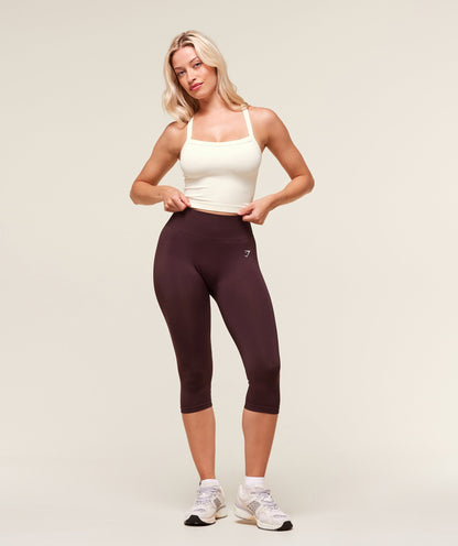 Gymshark Everyday Seamless Ribbed Midi Top - Soft White