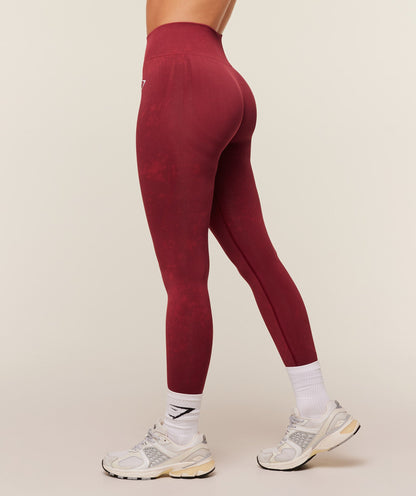 Gymshark Washed Leggings - Red Wash