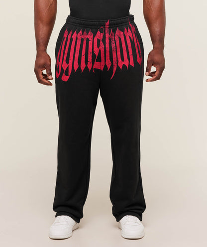 Gymshark Fade Graphic Straight Leg Jogger - GS Black