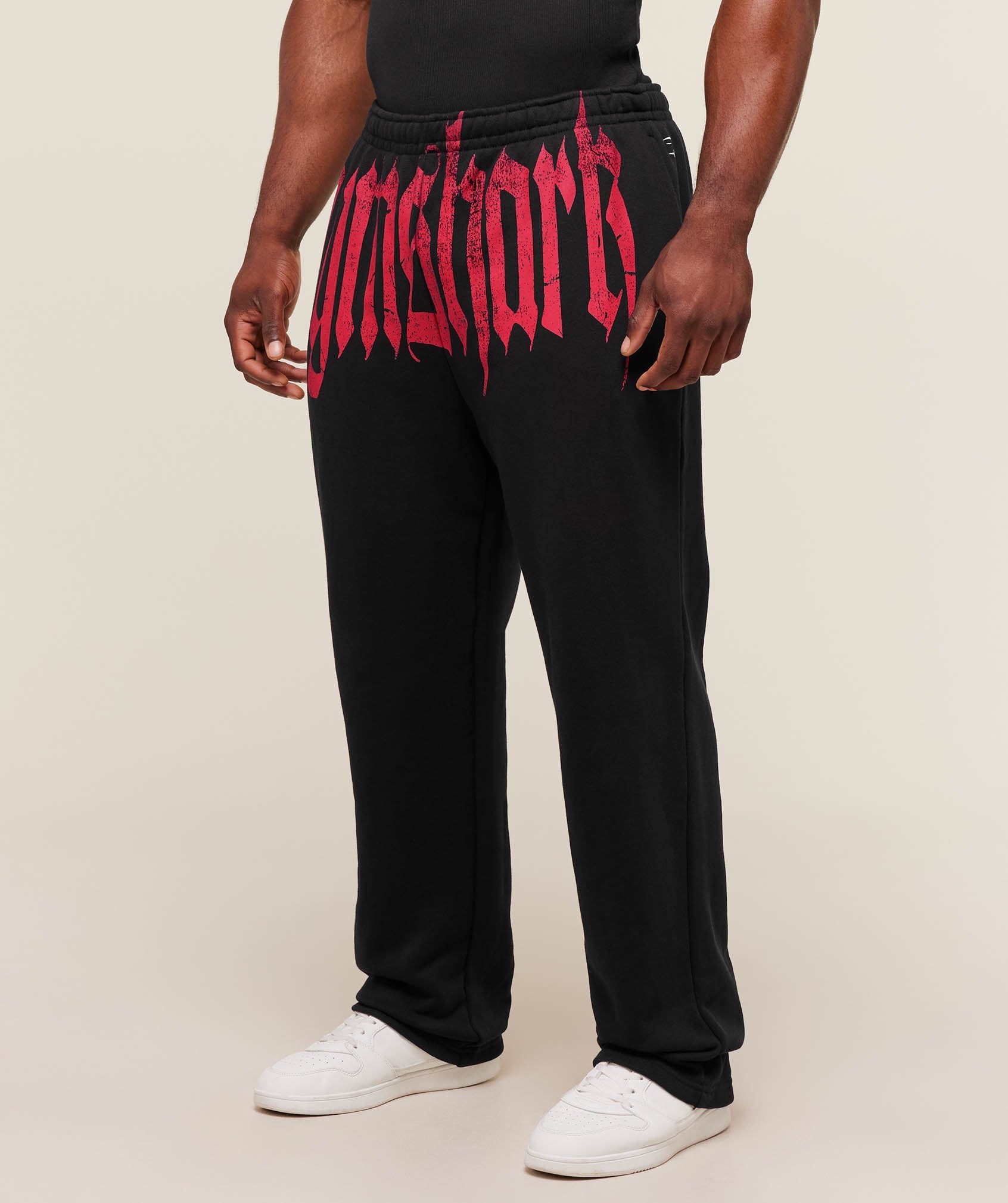 Gymshark Fade Graphic Straight Leg Jogger - GS Black