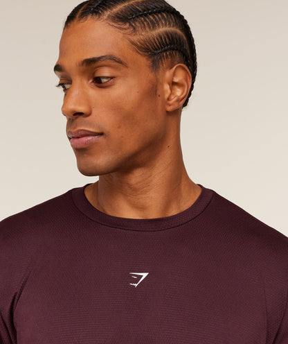 Gymshark Find Your Speed T-Shirt - Rich Maroon