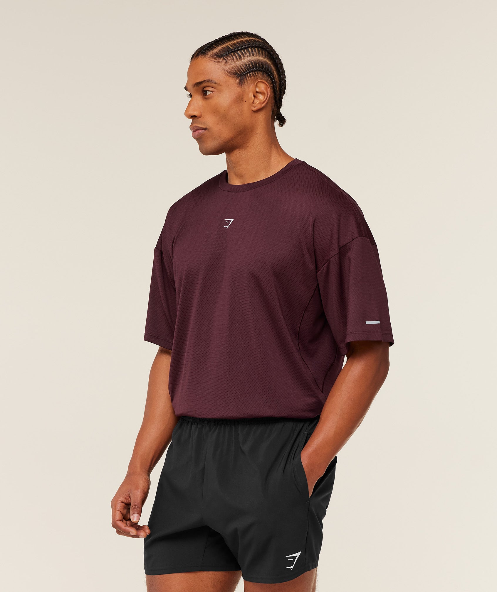 Gymshark Find Your Speed T-Shirt - Rich Maroon