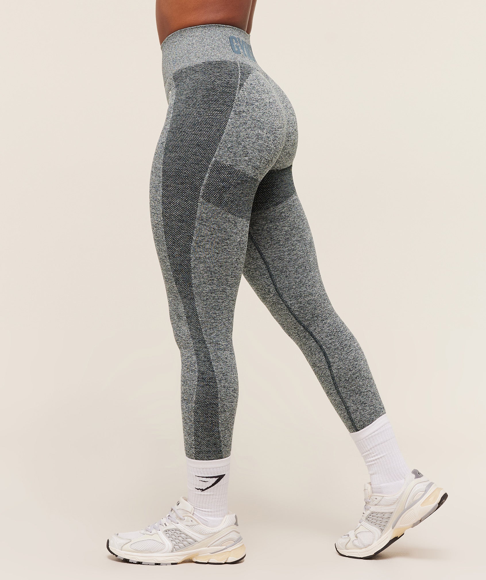 Gymshark Flex High Waisted Leggings - Deep Petrol Blue/White Marl