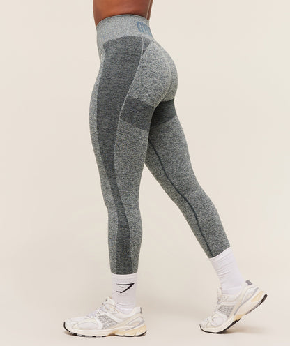 Gymshark Flex High Waisted Leggings - Deep Petrol Blue/White Marl