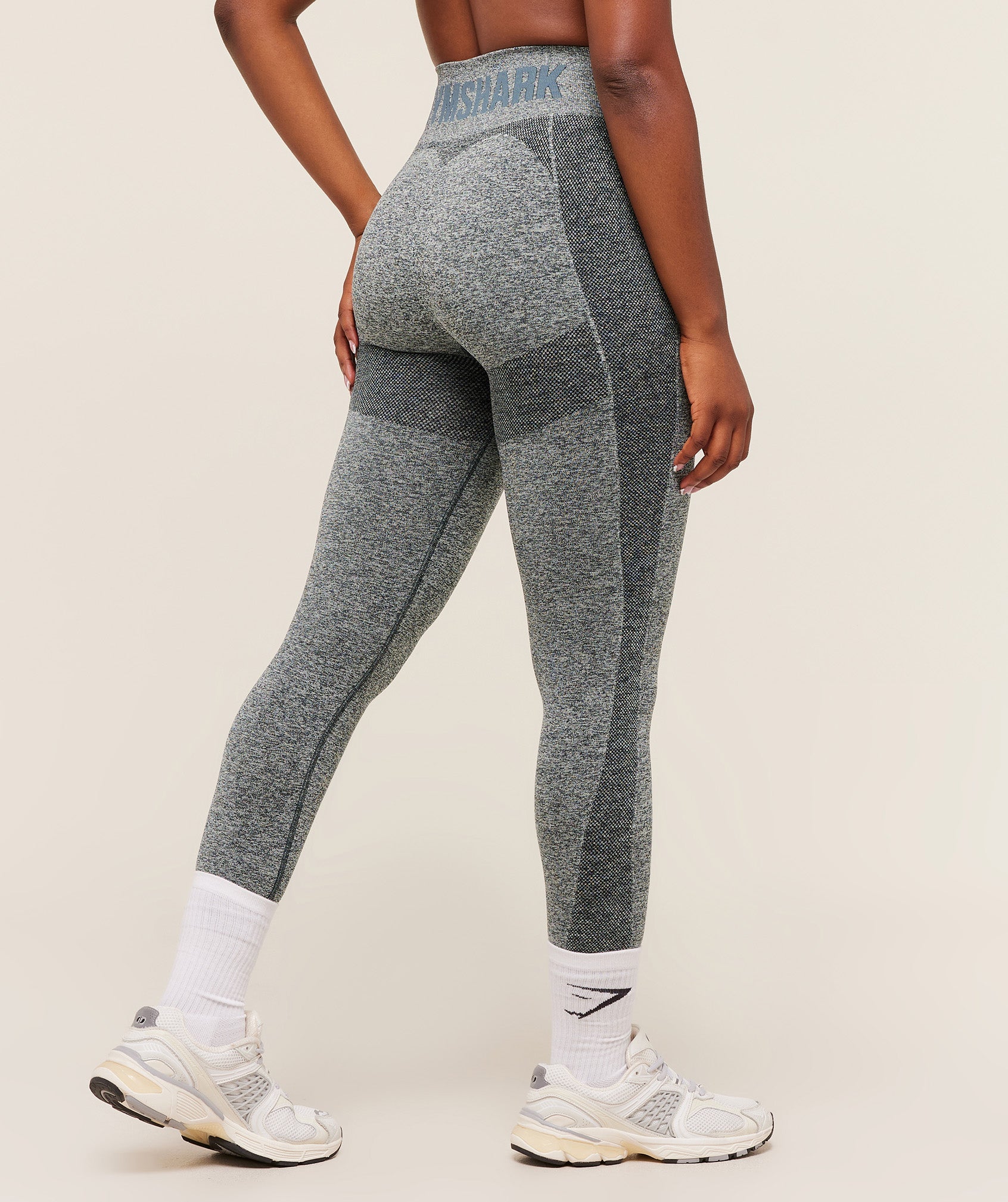 Gymshark Flex High Waisted Leggings - Deep Petrol Blue/White Marl