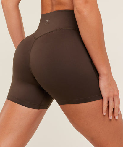 Gymshark Flow Bodyfit Short - Archive Brown
