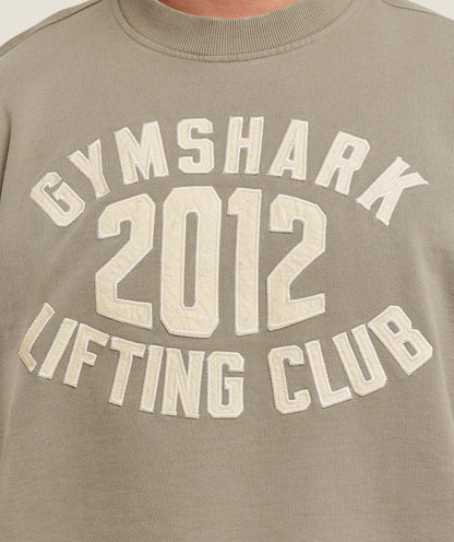 Gymshark 2012 Lifting Club Crew - Linen Brown