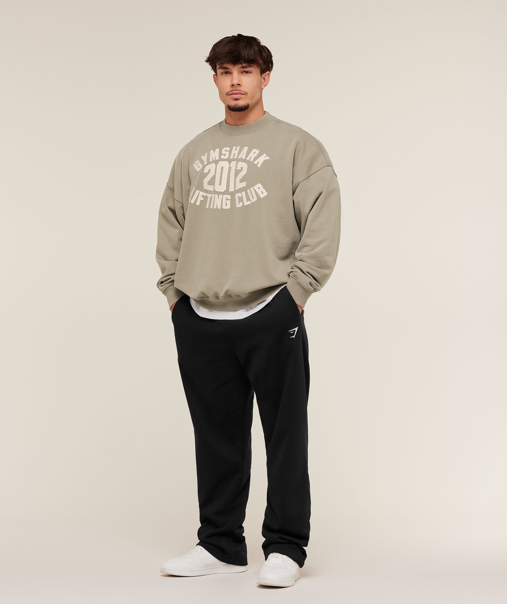 Gymshark 2012 Lifting Club Crew - Linen Brown