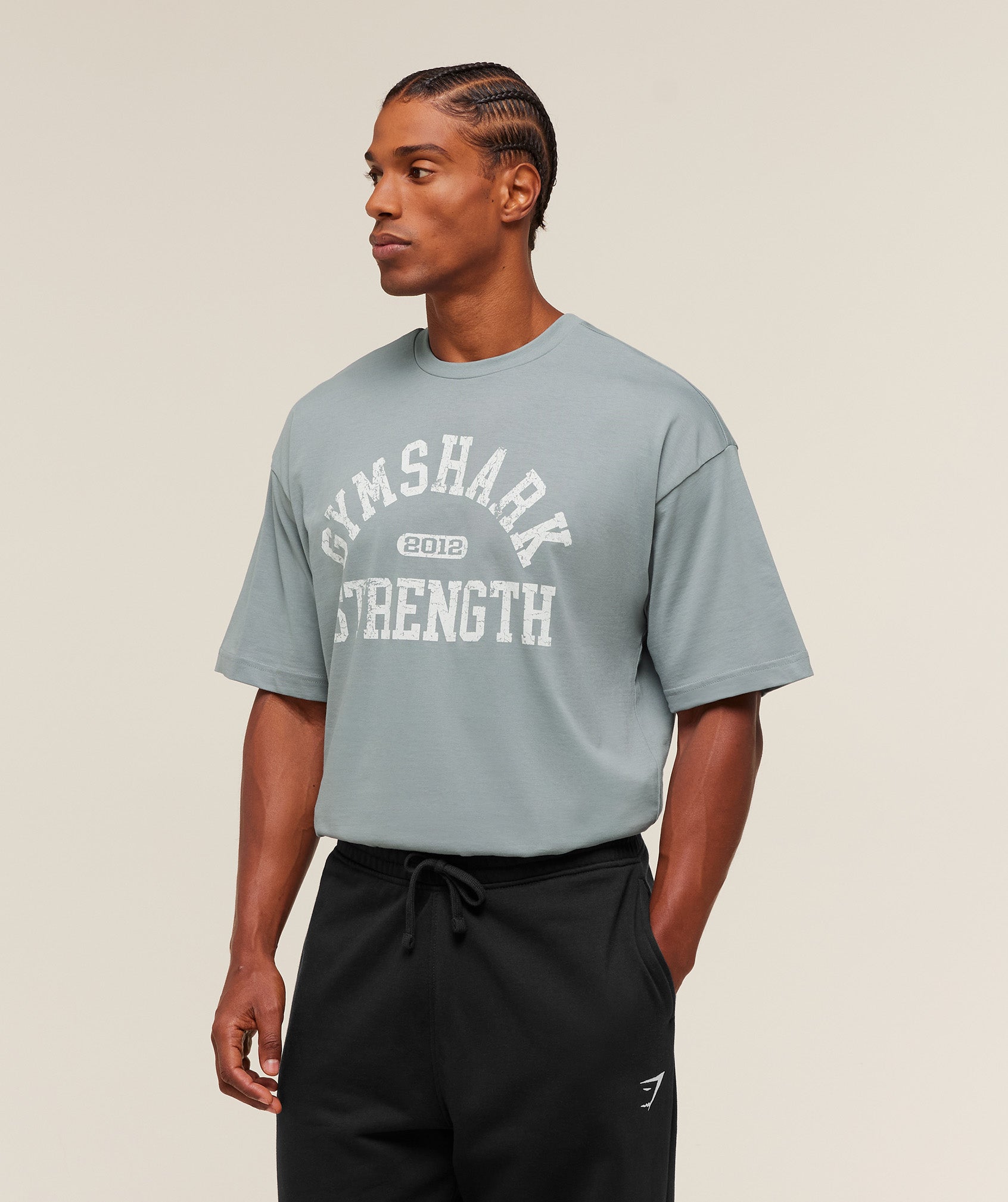 Gymshark 2012 Strength T-Shirt - Denim Grey