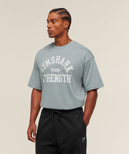 Gymshark 2012 Strength T-Shirt - Denim Grey