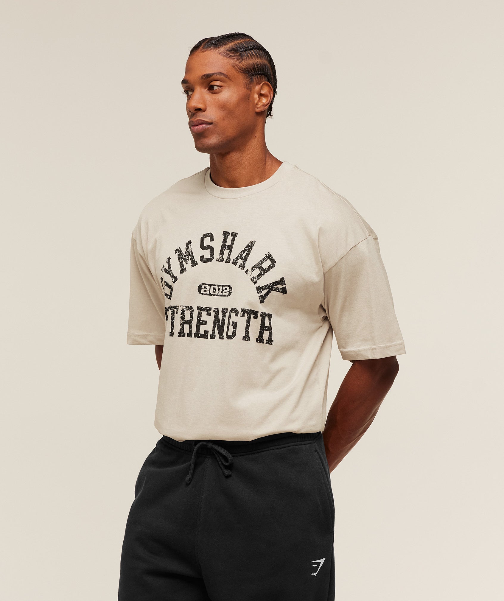 Gymshark 2012 Strength T-Shirt - Pebble Grey