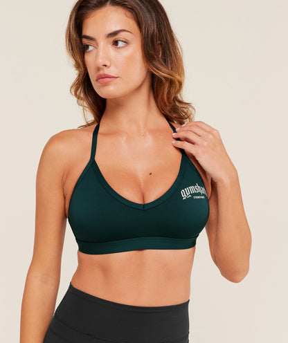 Gymshark Graphic Sports Bra - Deep Petrol Blue
