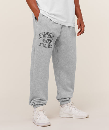 Gymshark Athletic Division Graphic Jogger - Light Grey Core Marl