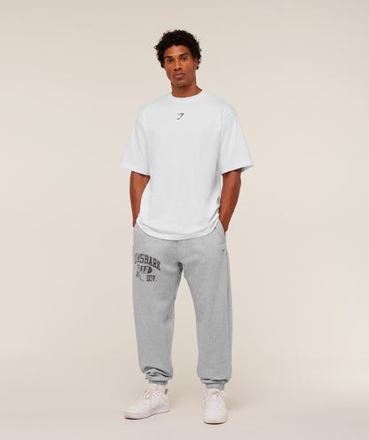 Gymshark Athletic Division Graphic Jogger - Light Grey Core Marl