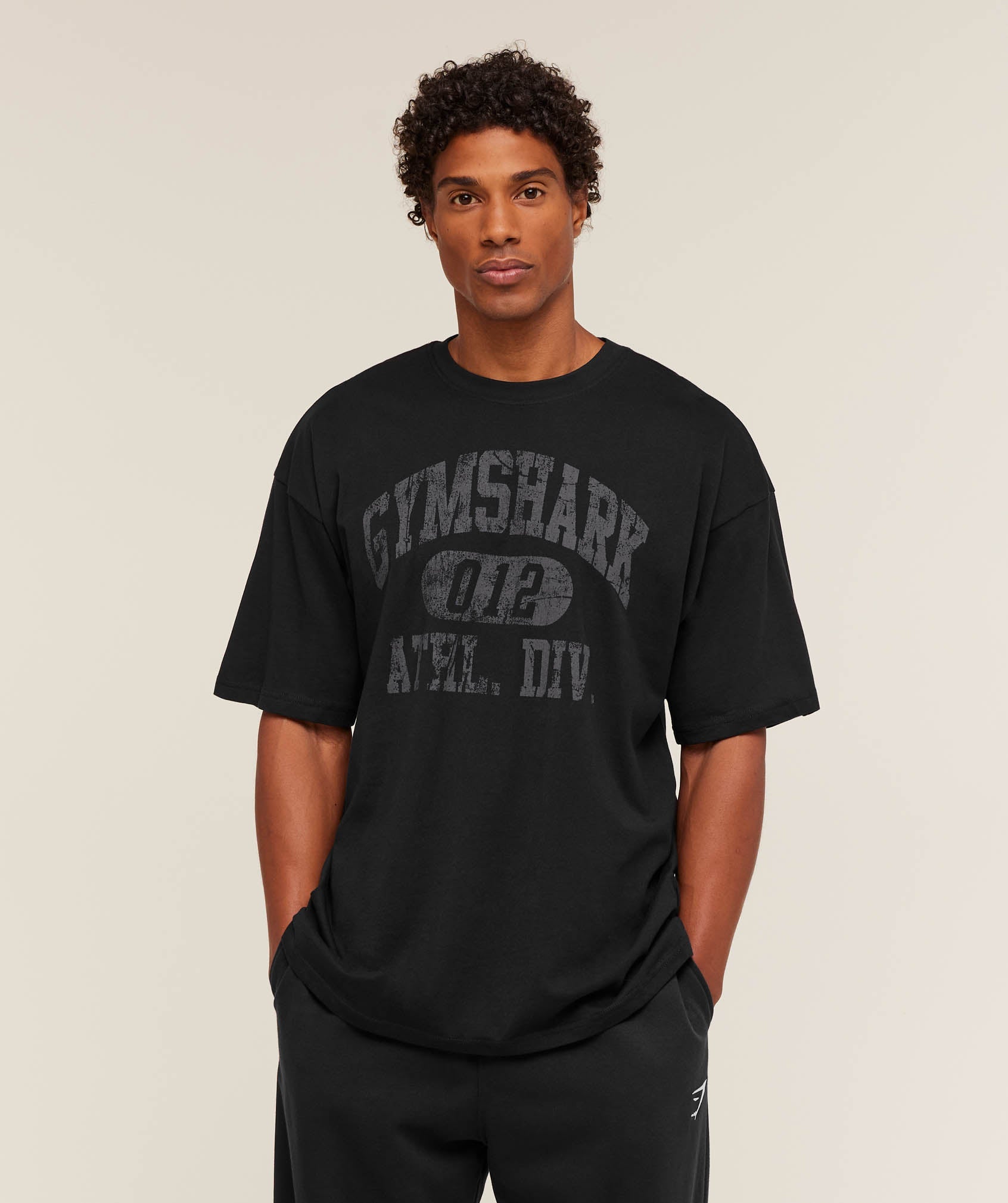 Gymshark Athletic Division Graphic T-Shirt - GS Black