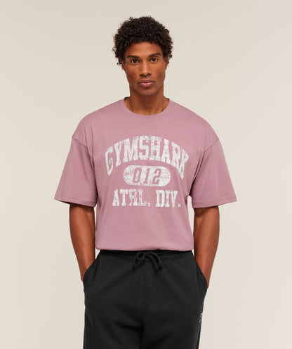 Gymshark Athletic Division Graphic T-Shirt - Calm Pink
