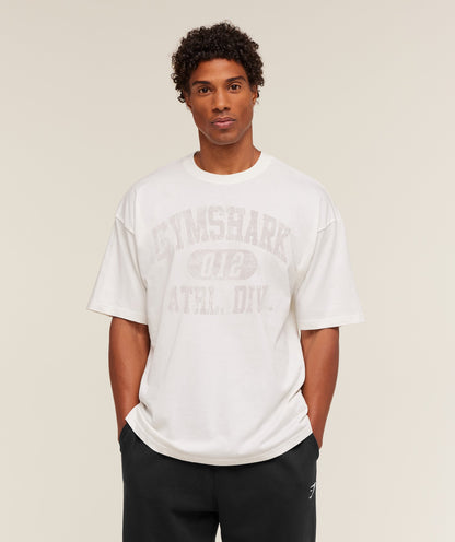 Gymshark Athletic Division Graphic T-Shirt - GS Soft White