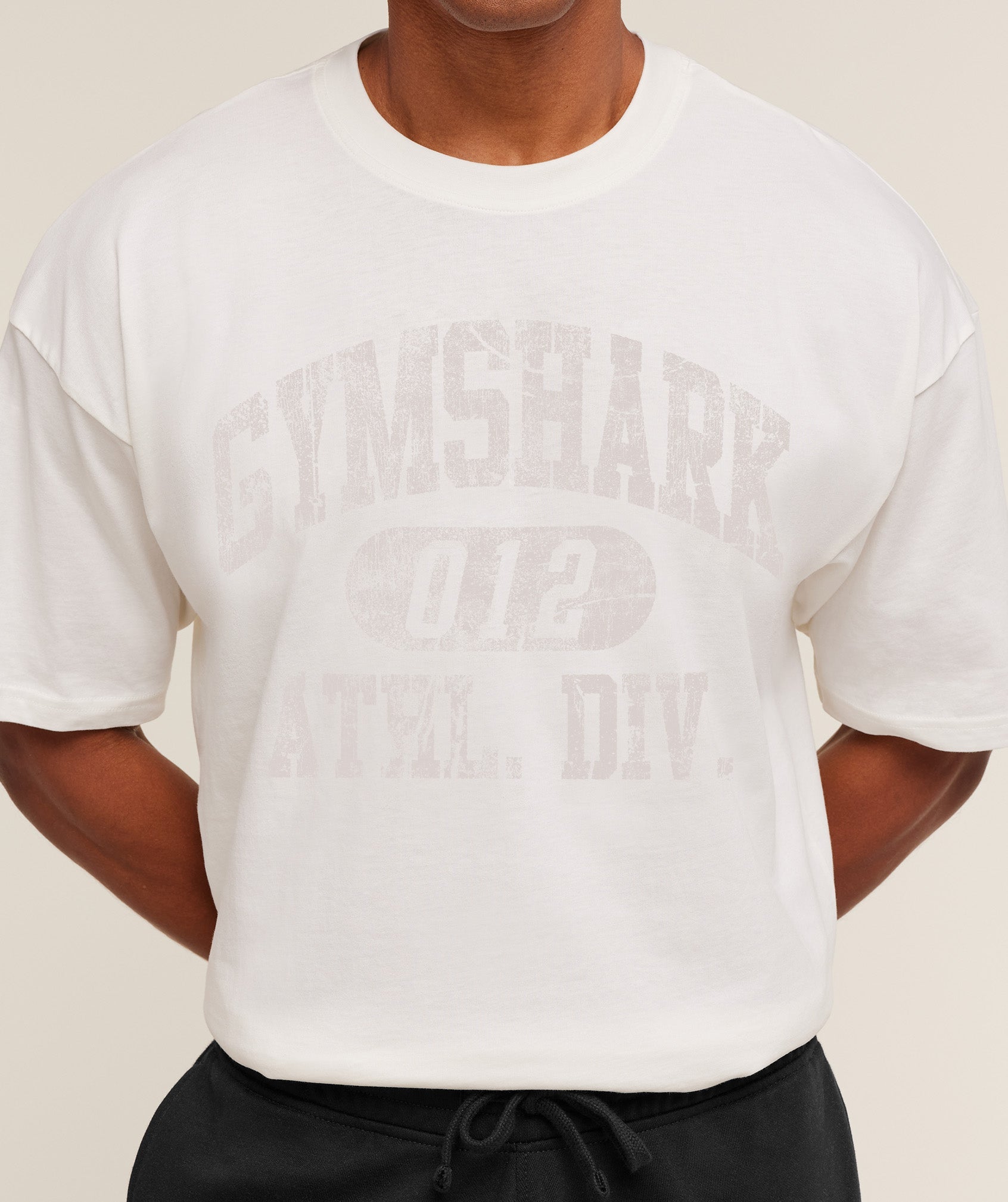 Gymshark Athletic Division Graphic T-Shirt - GS Soft White