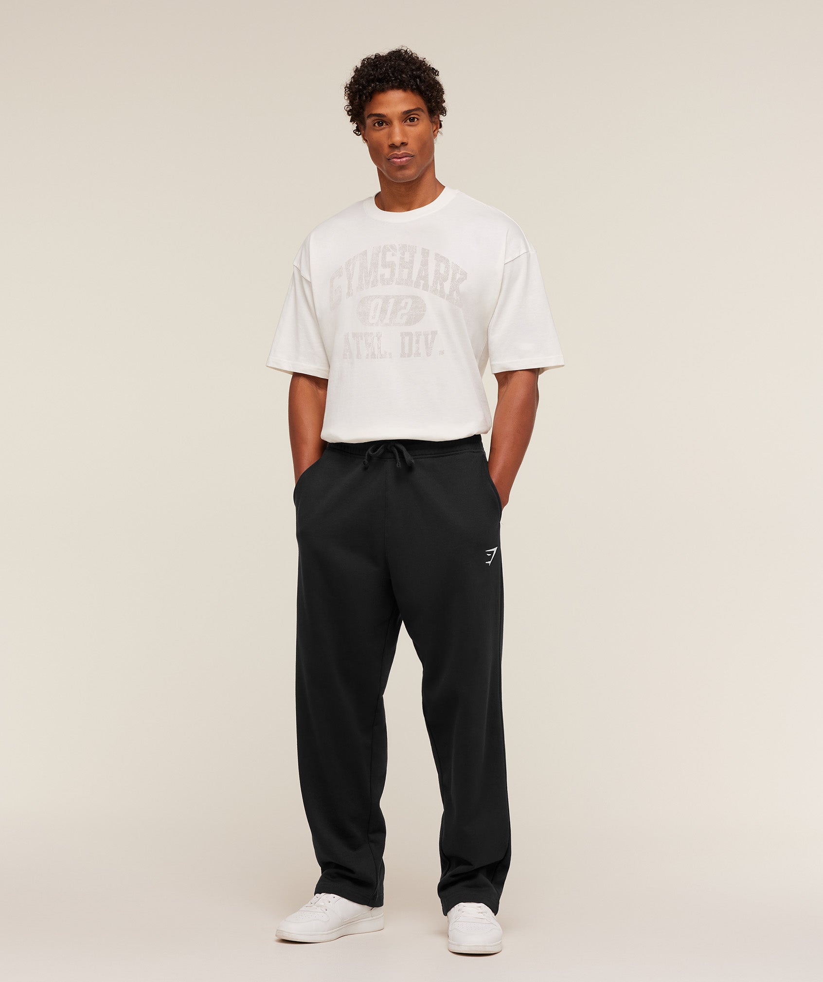 Gymshark Athletic Division Graphic T-Shirt - GS Soft White