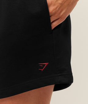 Gymshark Collegiate Graphic Short - Black