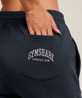 Gymshark Collegiate Graphic Short - Heavy Blue