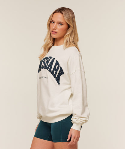 Gymshark Collegiate Graphic Crew Neck Pullover - GS Soft White