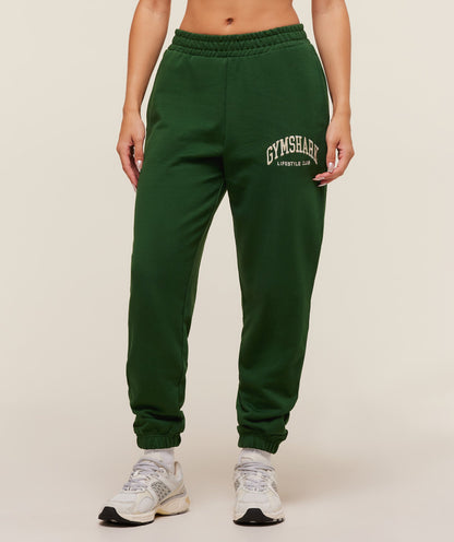 Gymshark Collegiate Graphic Joggers - Athletic Green