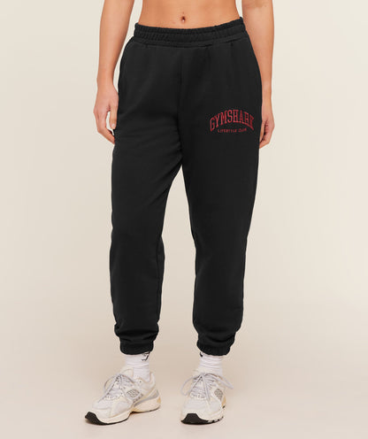 Gymshark Collegiate Graphic Joggers - Black