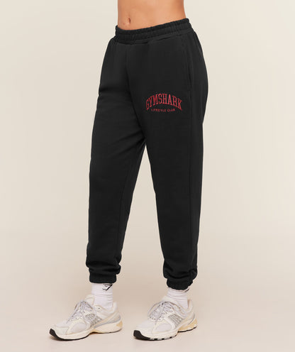 Gymshark Collegiate Graphic Joggers - Black