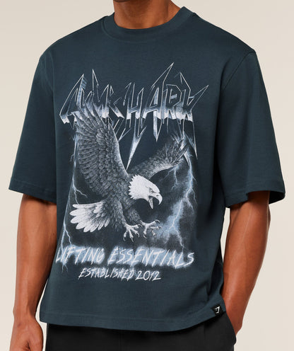 Gymshark Eagle Band Style Graphic T-Shirt - GS Stealth Blue