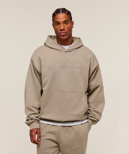 Gymshark Embossed Boxy Hoodie - Lifestyle Brown