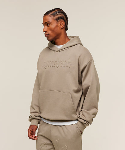 Gymshark Embossed Boxy Hoodie - Lifestyle Brown