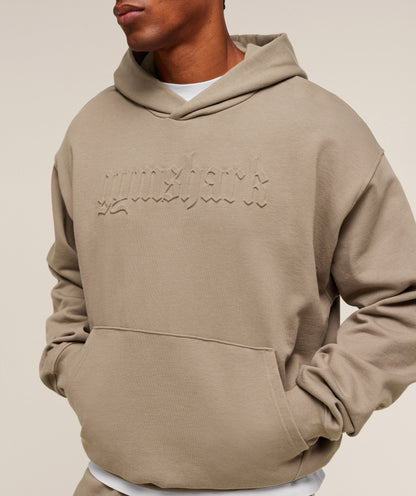 Gymshark Embossed Boxy Hoodie - Lifestyle Brown
