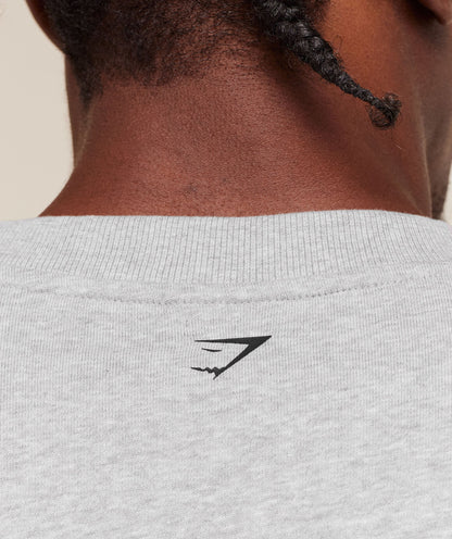 Gymshark Fade Graphic T-Shirt - Light Grey Core Marl