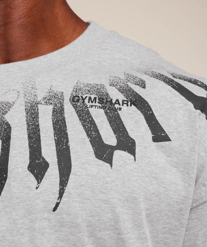 Gymshark Fade Graphic T-Shirt - Light Grey Core Marl