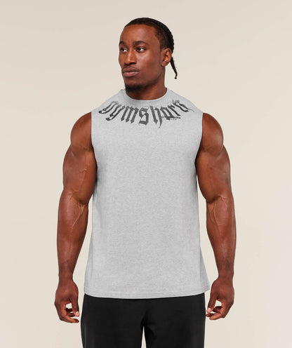 Gymshark Fade Graphic Tank - Light Grey Core Marl