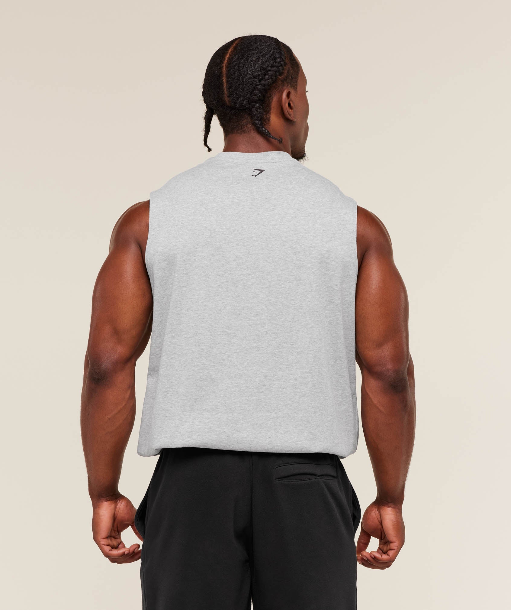 Gymshark Fade Graphic Tank - Light Grey Core Marl