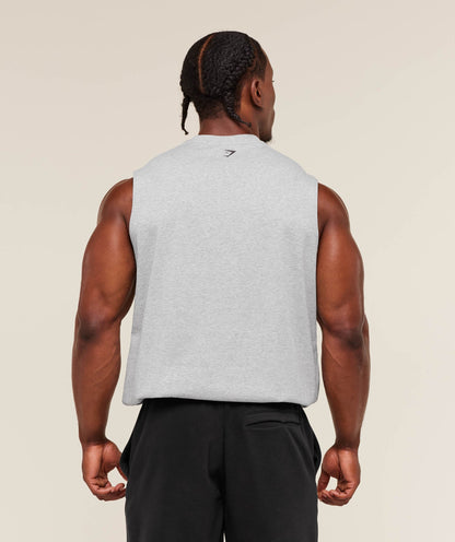 Gymshark Fade Graphic Tank - Light Grey Core Marl