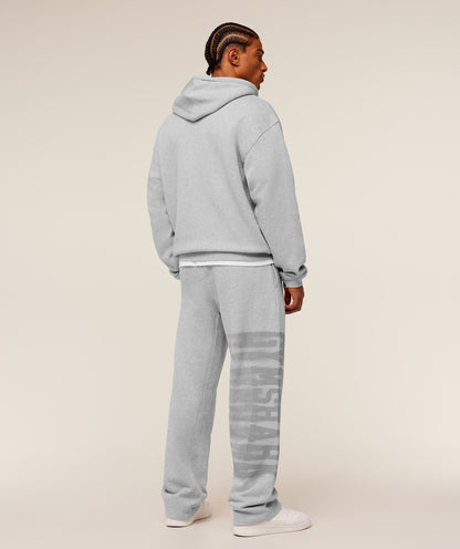 Gymshark Fade Graphic Straight Leg Pants - Light Grey Core Marl