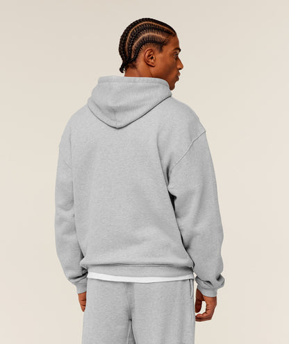 Gymshark Fade Graphic Zip Through Hoodie - Light Grey Core Marl
