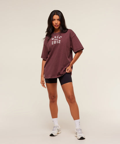 Gymshark Gymshark Lifting Club 2012 Graphic Short Sleeve T-Shirt - Rich Maroon/Wash