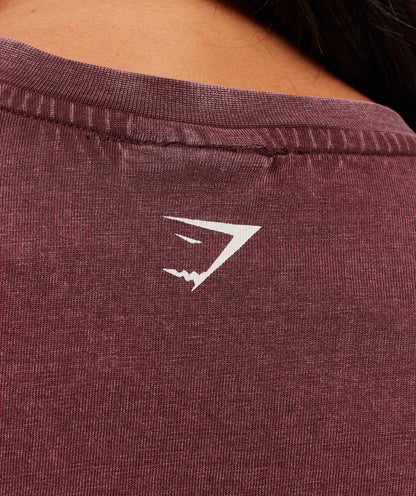 Gymshark Gymshark Lifting Club 2012 Graphic Short Sleeve T-Shirt - Rich Maroon/Wash