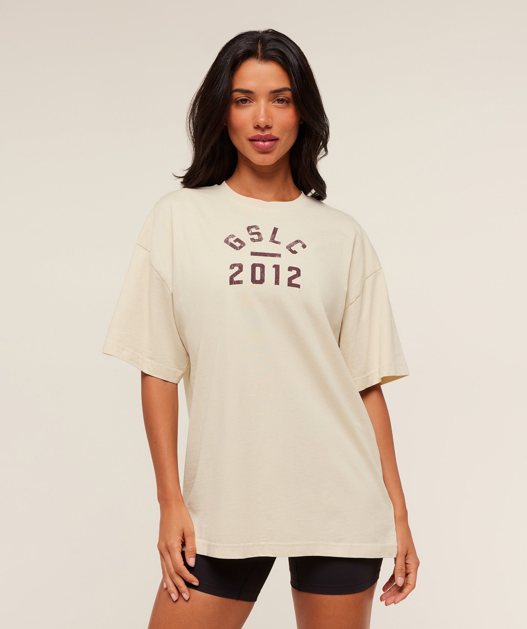 Gymshark Gymshark Lifting Club 2012 Graphic Short Sleeve T-Shirt - Stone Beige/Wash