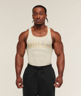 Gymshark GSLC Ribbed Tank - Oat White
