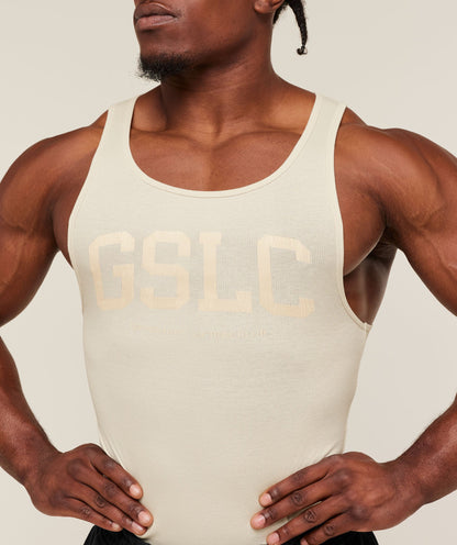 Gymshark GSLC Ribbed Tank - Oat White