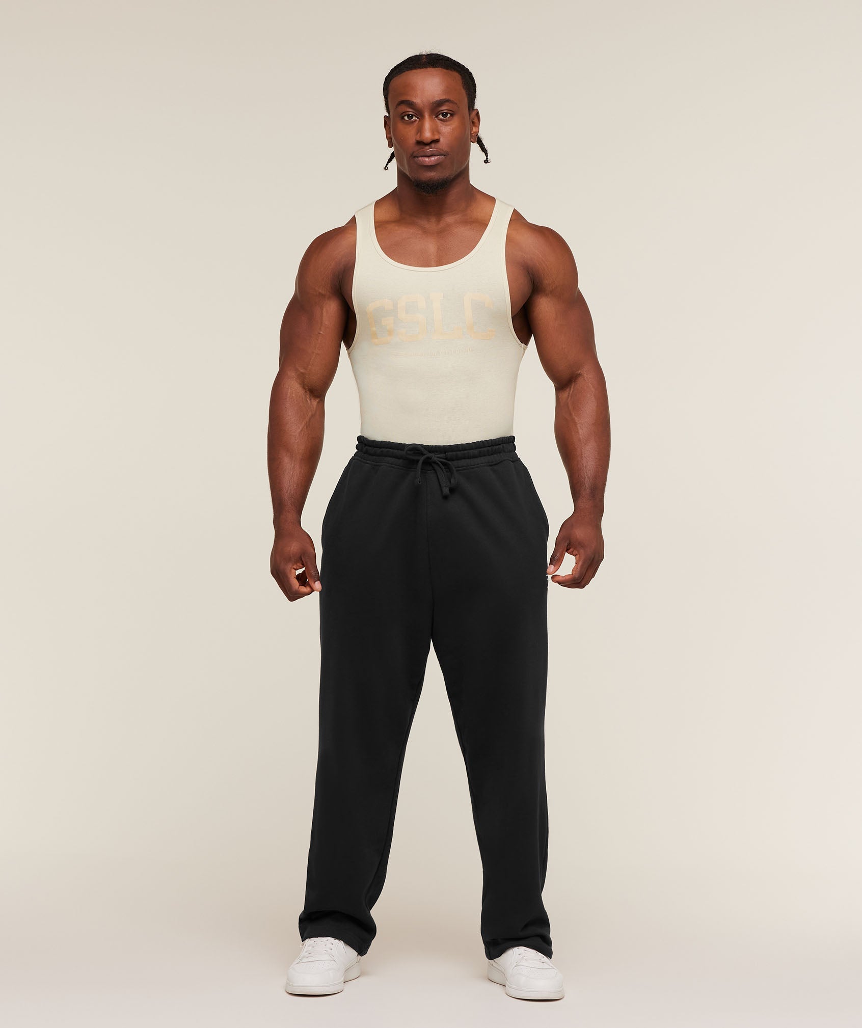 Gymshark GSLC Ribbed Tank - Oat White