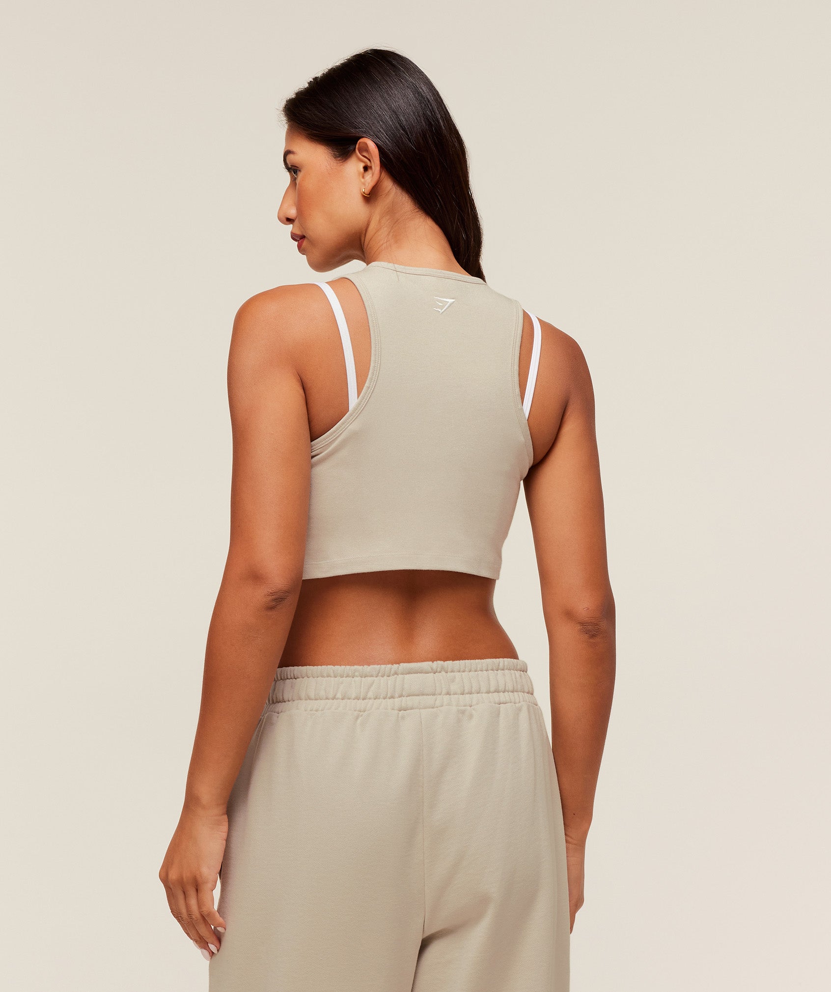 Gymshark Fitness Embroidered Graphic Tank - Pebble Grey