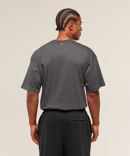 Gymshark Gymshark Lifting Barbell T-Shirt - Onyx Grey
