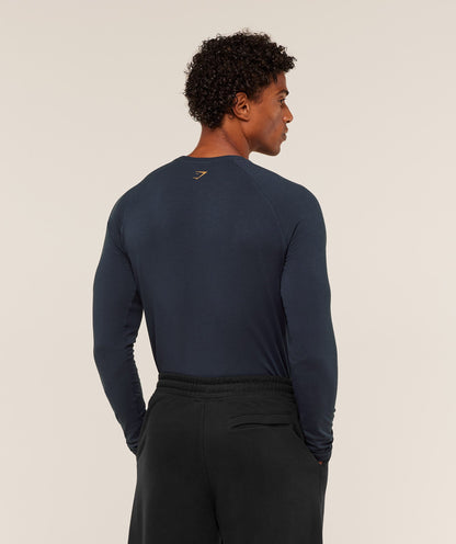 Gymshark Lifting Long Sleeve T-Shirt - Heavy Blue